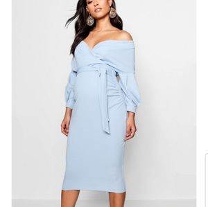 Off the shoulder maternity dress
